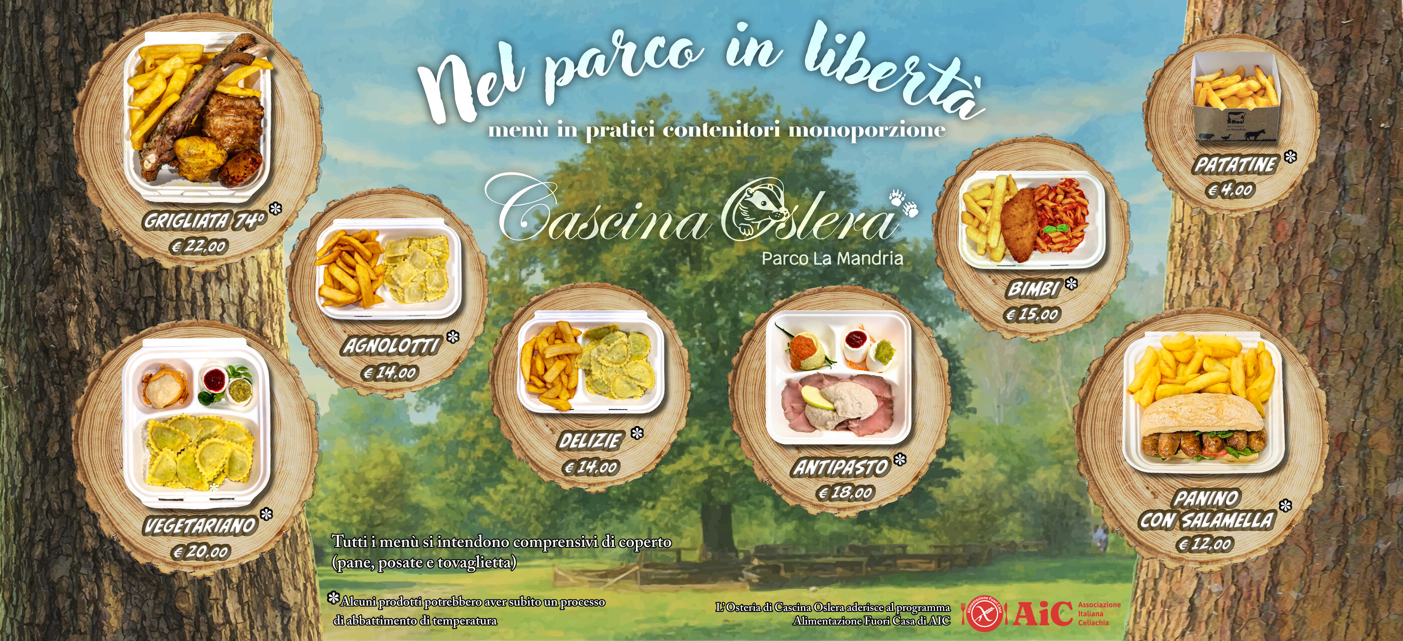 Menù completo Cascina Oslera — Nel parco in libertà